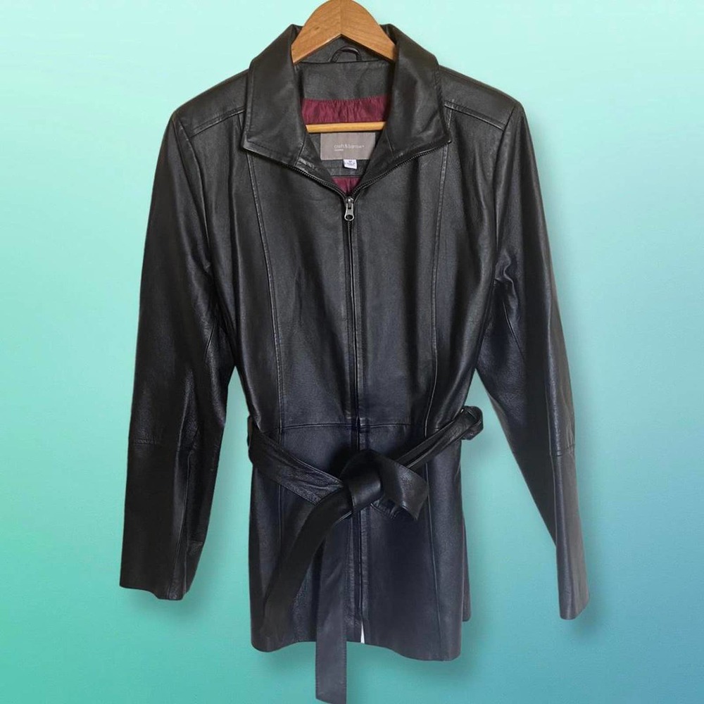 Absolutely beautiful vintage black leather